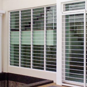 M.S Powder-Coated Grille Window Door